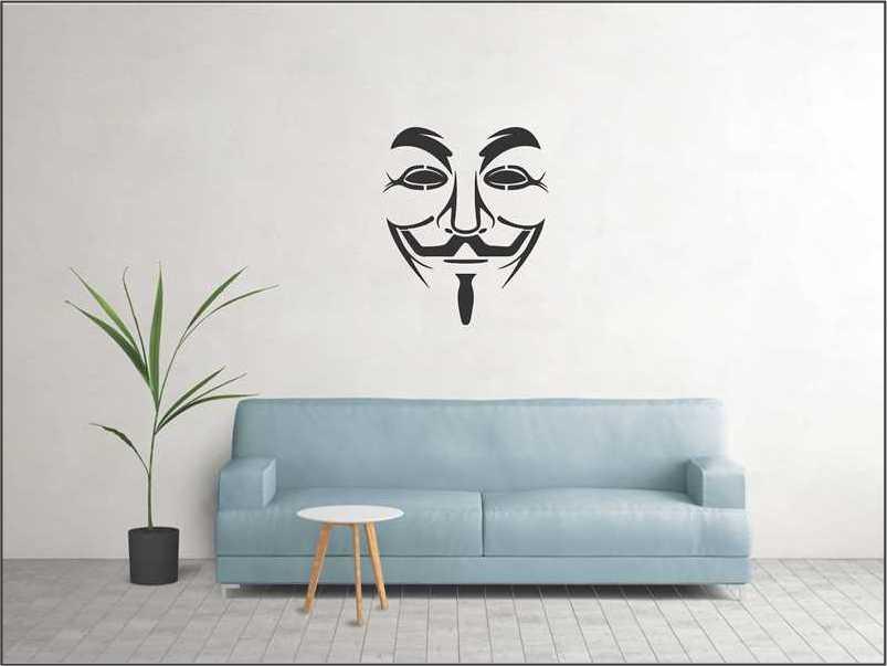 Joker Face Reusable Stencil for Canvas and wall painting.ID#107 - Image 5