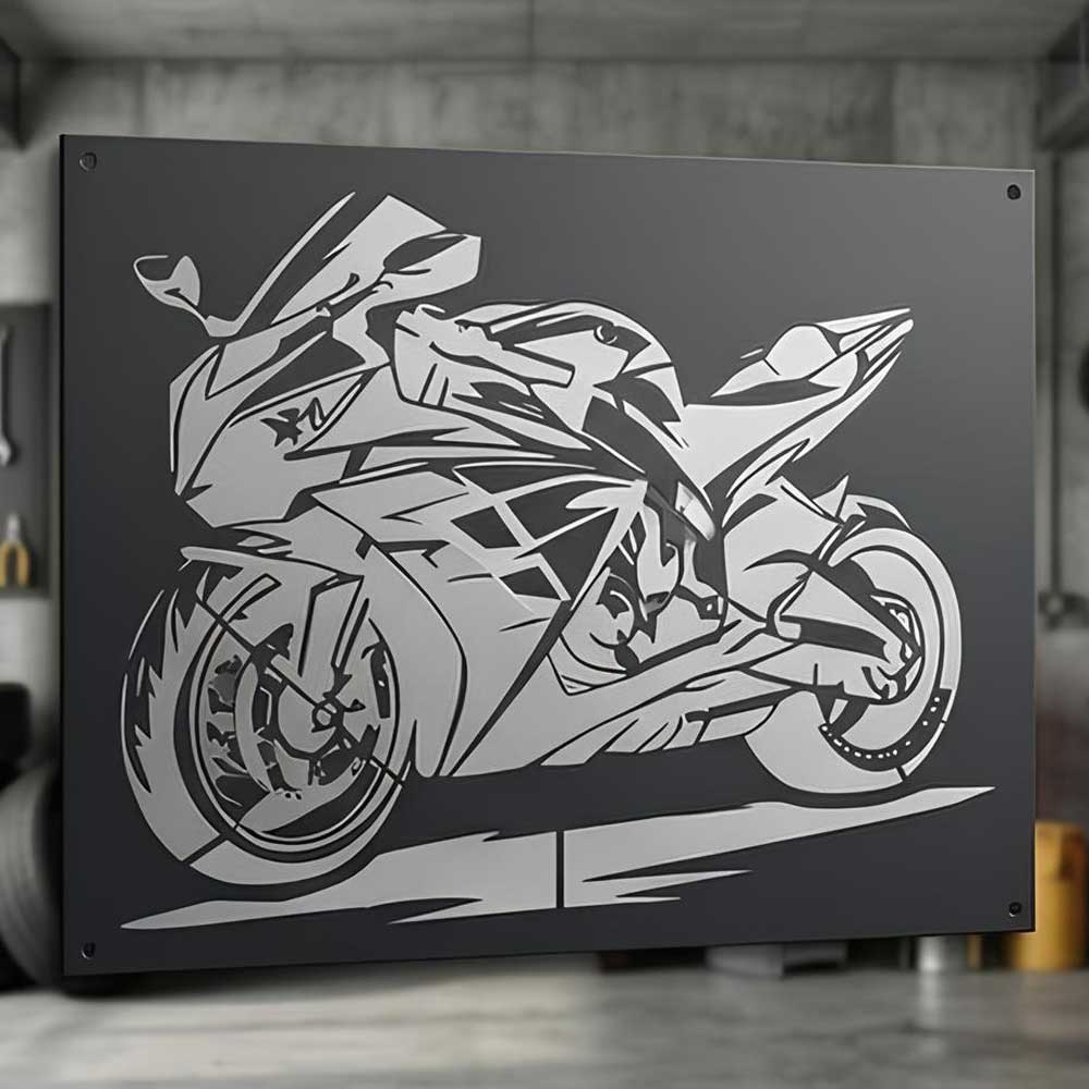 Kawasaki Ninja Bike Stencil for Wall, Garage, Helmet, Wood & Fabric Art – Sports Motorcycle Design – ID# 777 - Image 6
