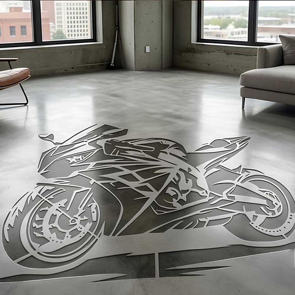 Kawasaki Ninja Bike Stencil for Wall, Garage, Helmet, Wood & Fabric Art – Sports Motorcycle Design – ID# 777 - Image 7