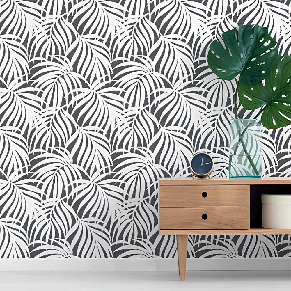 Kayra Decor Palms Stencil for Walls, Furniture & Fabric Art – Tropical Leaf Pattern Design – ID# 787 - Image 6