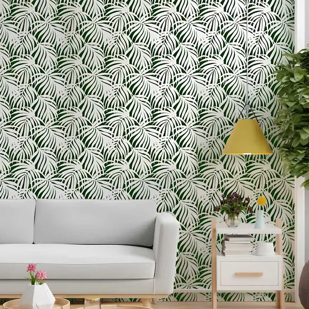 Kayra Decor Palms Stencil for Walls, Furniture & Fabric Art – Tropical Leaf Pattern Design – ID# 787 - Image 7