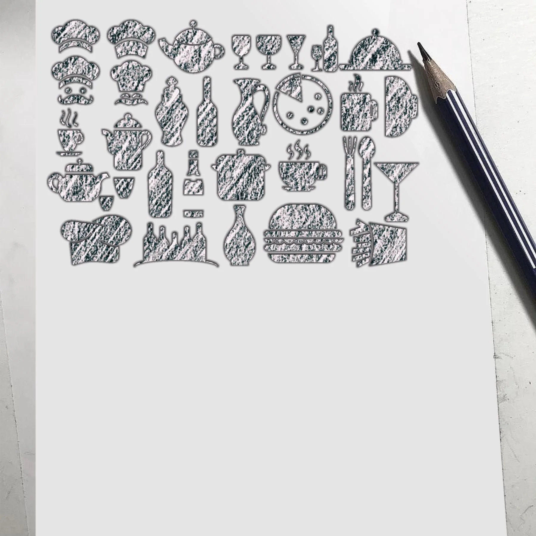 Kitchen Items&nbsp; Reusable Stencil For Canvas And Wall Painting.ID#468 - Image 3
