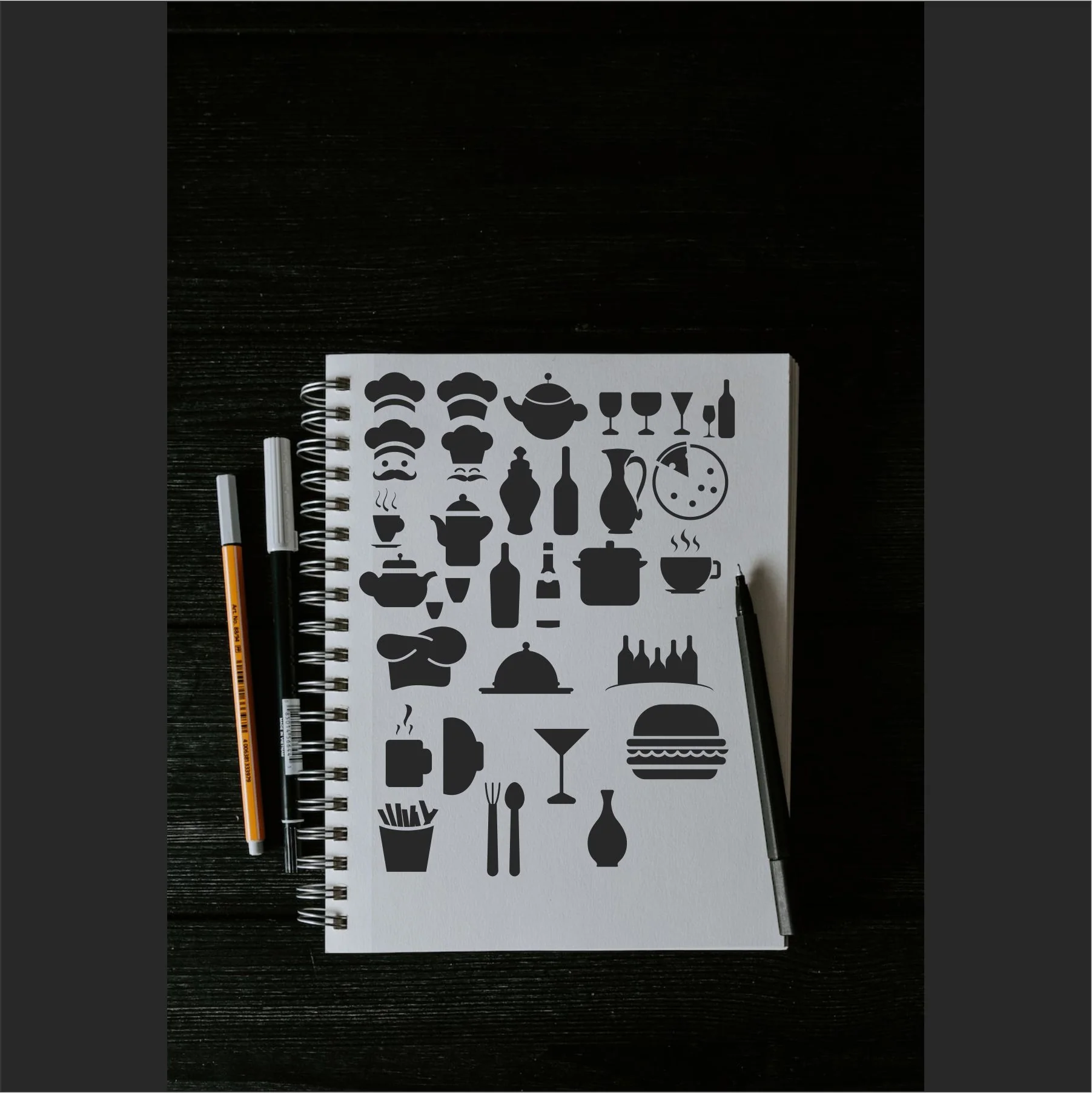 Kitchen Items&nbsp; Reusable Stencil For Canvas And Wall Painting.ID#468 - Image 5