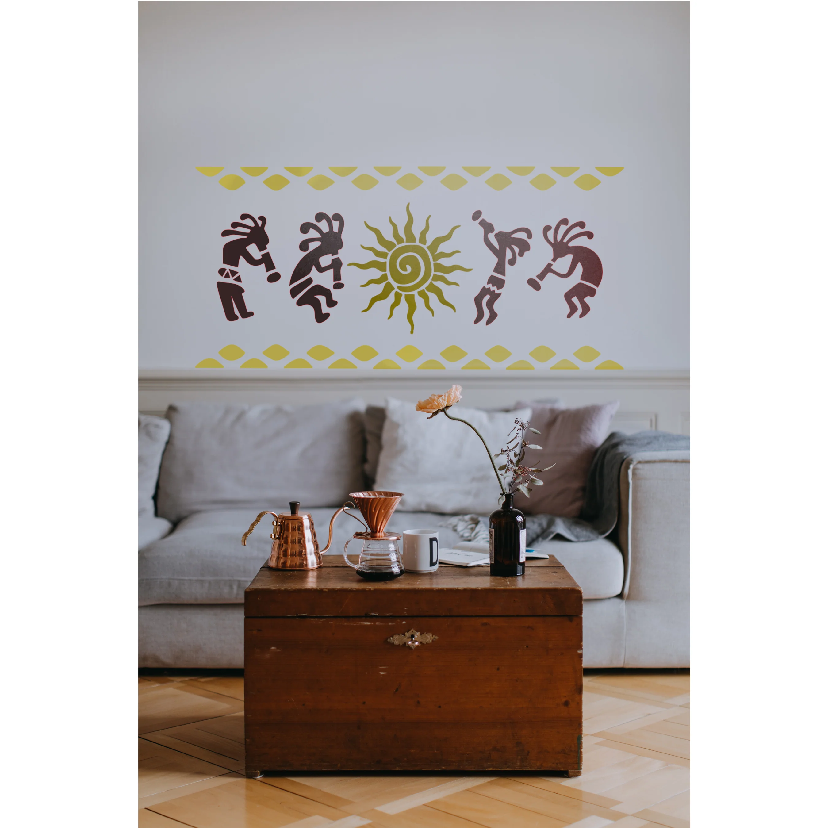 Kokopelli Art Stencil Wall Painting Scrapbooking Stamping Embossing Album Paper Card Template. ID #4518 - Image 4