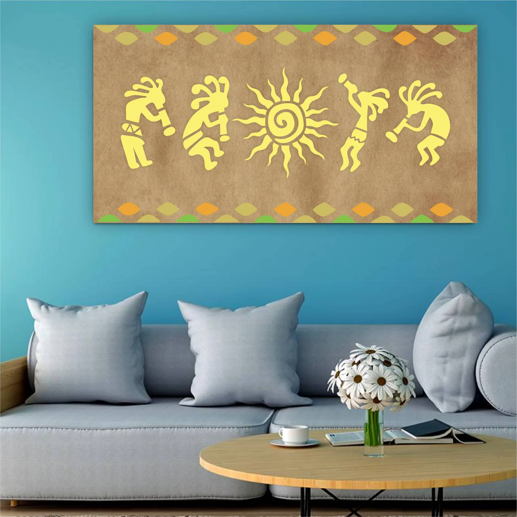 Kokopelli Art Stencil Wall Painting Scrapbooking Stamping Embossing Album Paper Card Template. ID #4518 - Image 5