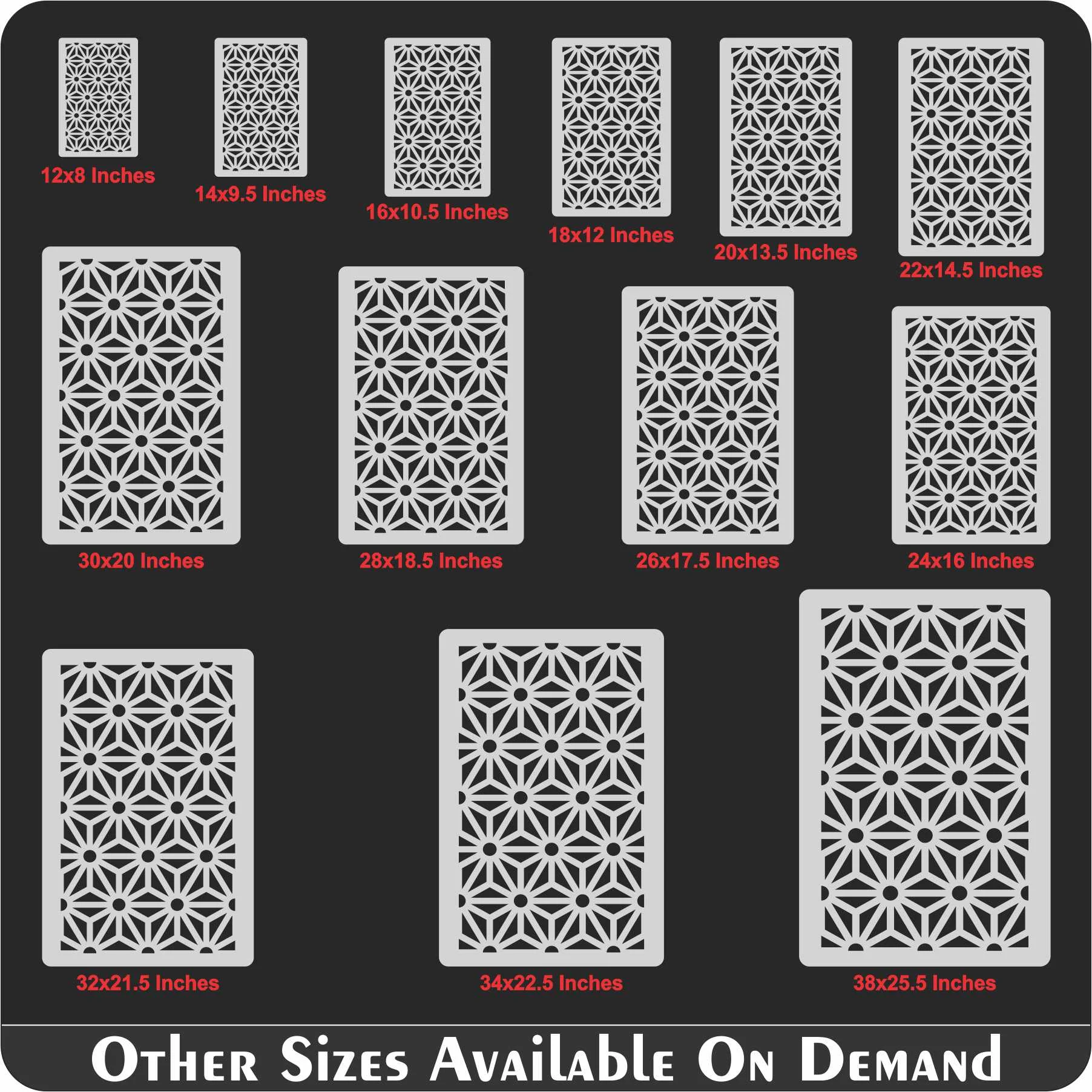 Kumiko Pattern Moroccan Fabric Reusable Stencil For Canvas And Wall Painting.ID#208F - Image 8