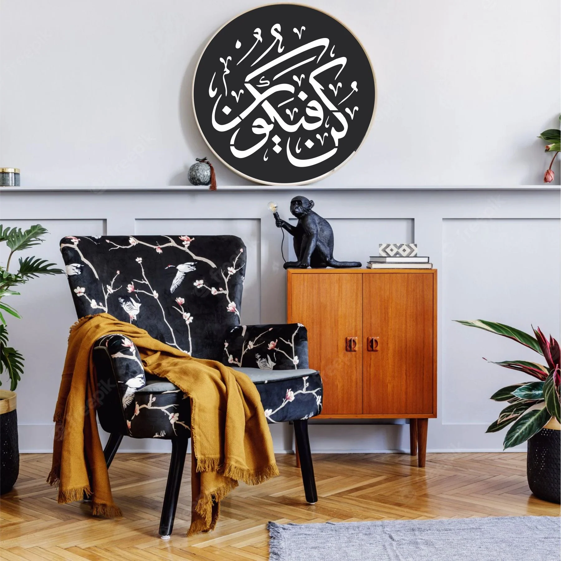 Kun fayakoon Calligraphy Islamic Reusable Stencil for Canvas and wall painting.ID# 298 - Image 9