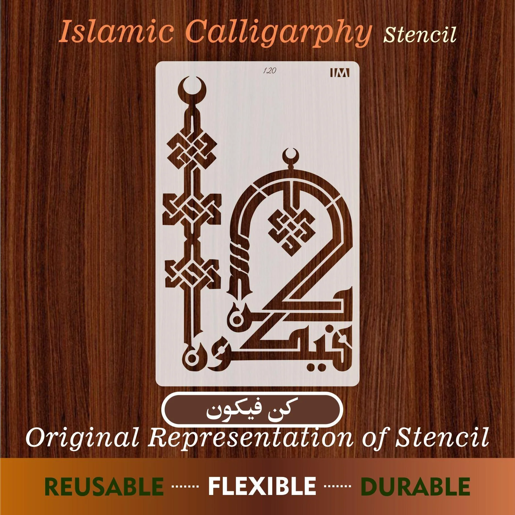 Kunfa ya kun Calligraphy Reusable Stencil for Canvas and wall painting.ID#120 - Image 6