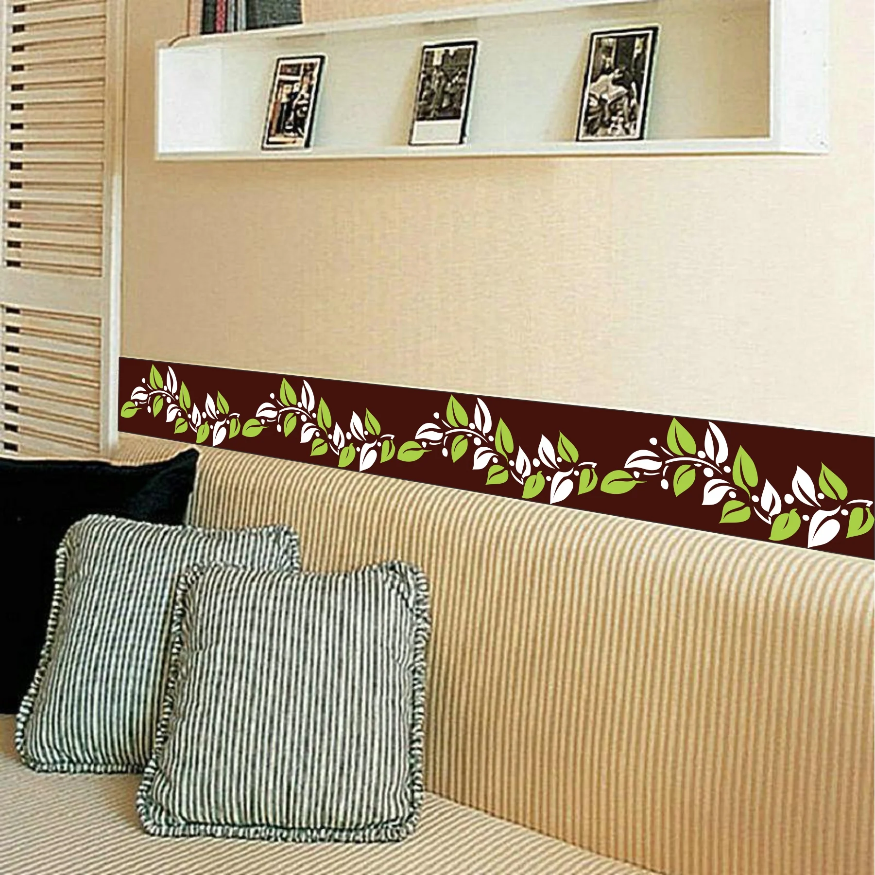 Leaf Border Laser cutting Pattern Reusable Stencil For Canvas And Wall Painting.ID#244 - Image 4