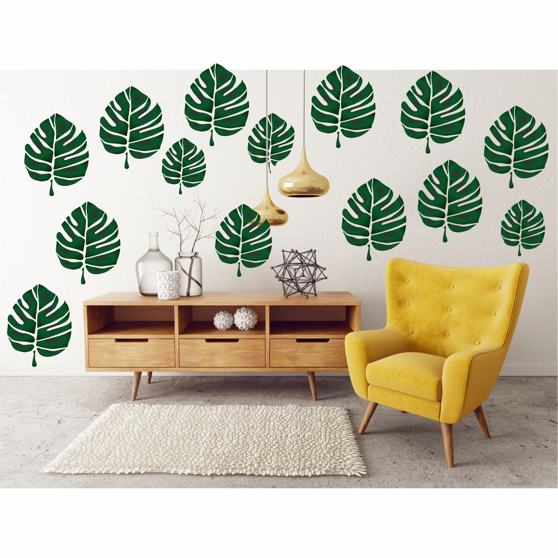 leaf Reusable Stencil For Canvas And Wall Painting.ID#175 - Image 3