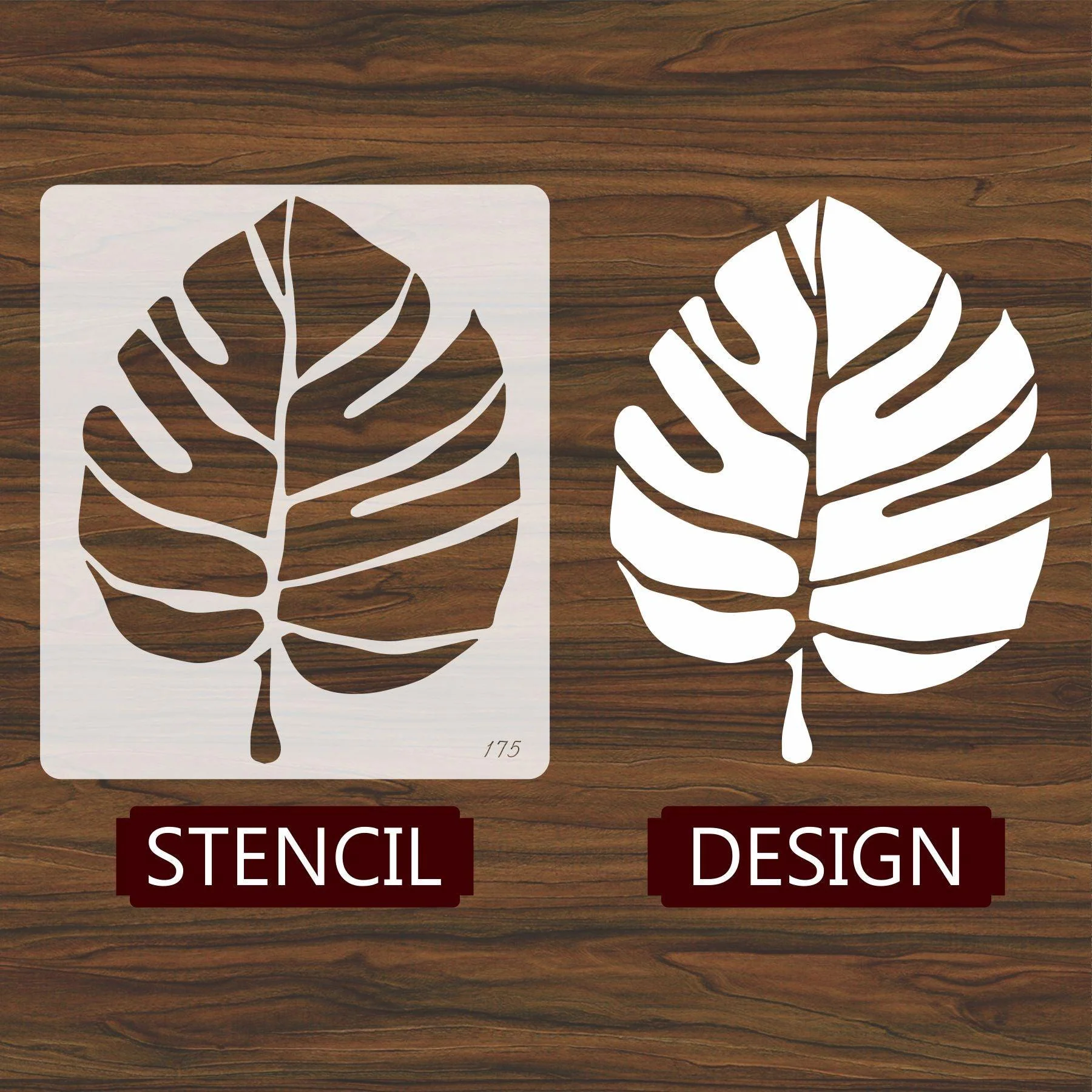 leaf Reusable Stencil For Canvas And Wall Painting.ID#175 - Image 4