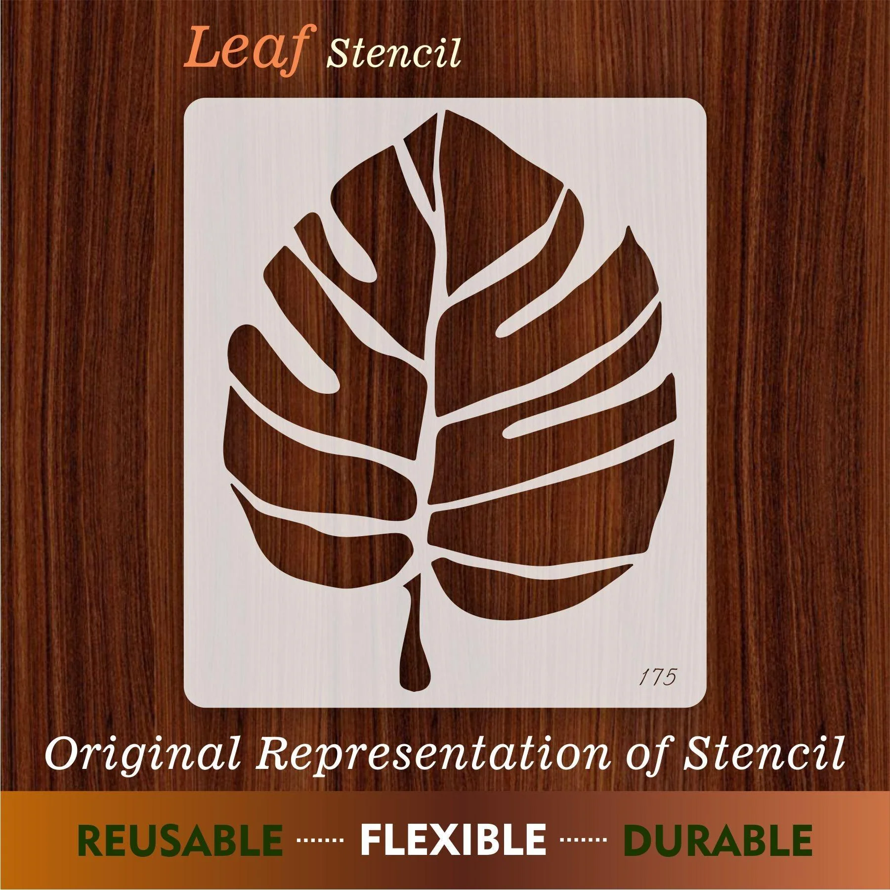 leaf Reusable Stencil For Canvas And Wall Painting.ID#175 - Image 8