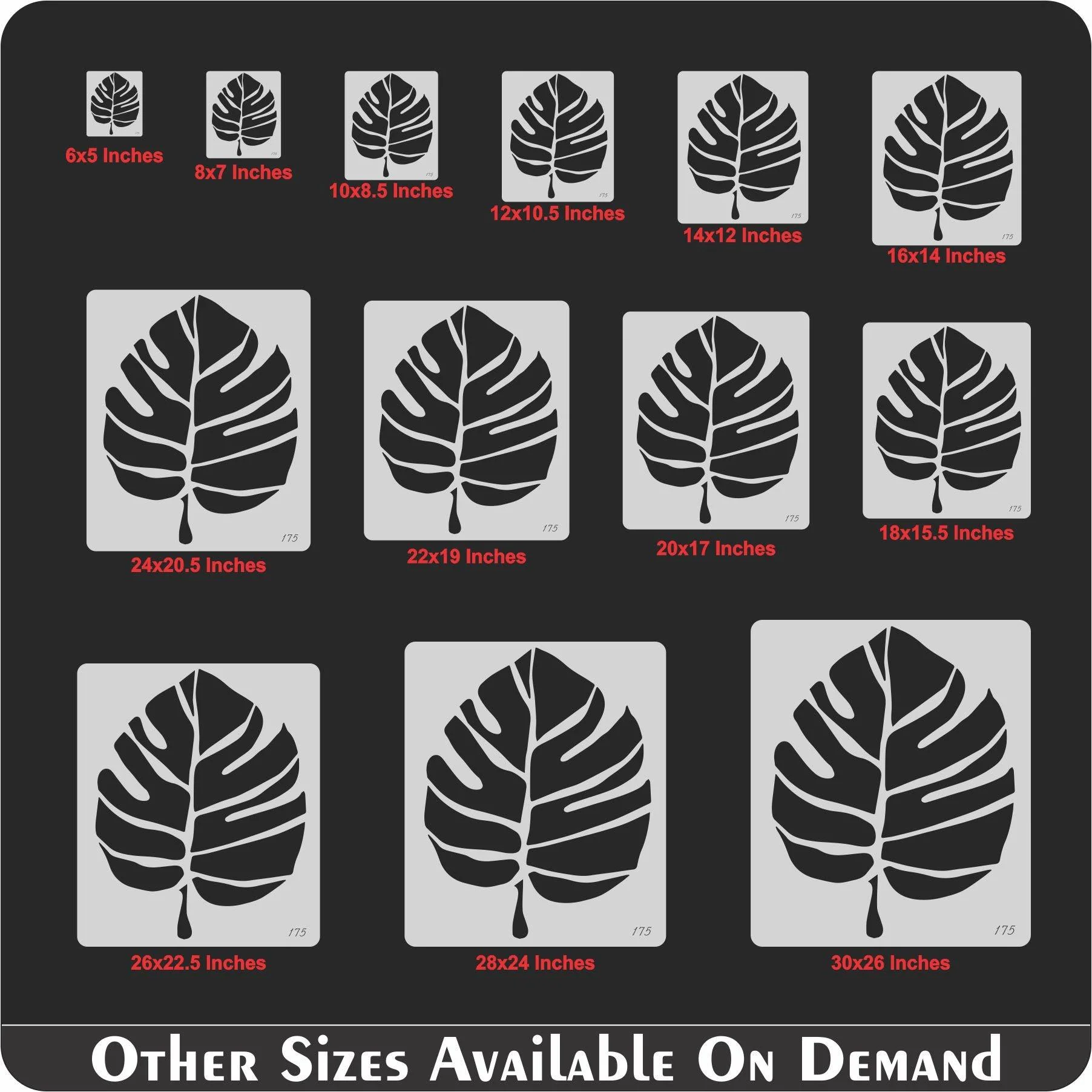 leaf Reusable Stencil For Canvas And Wall Painting.ID#175 - Image 9