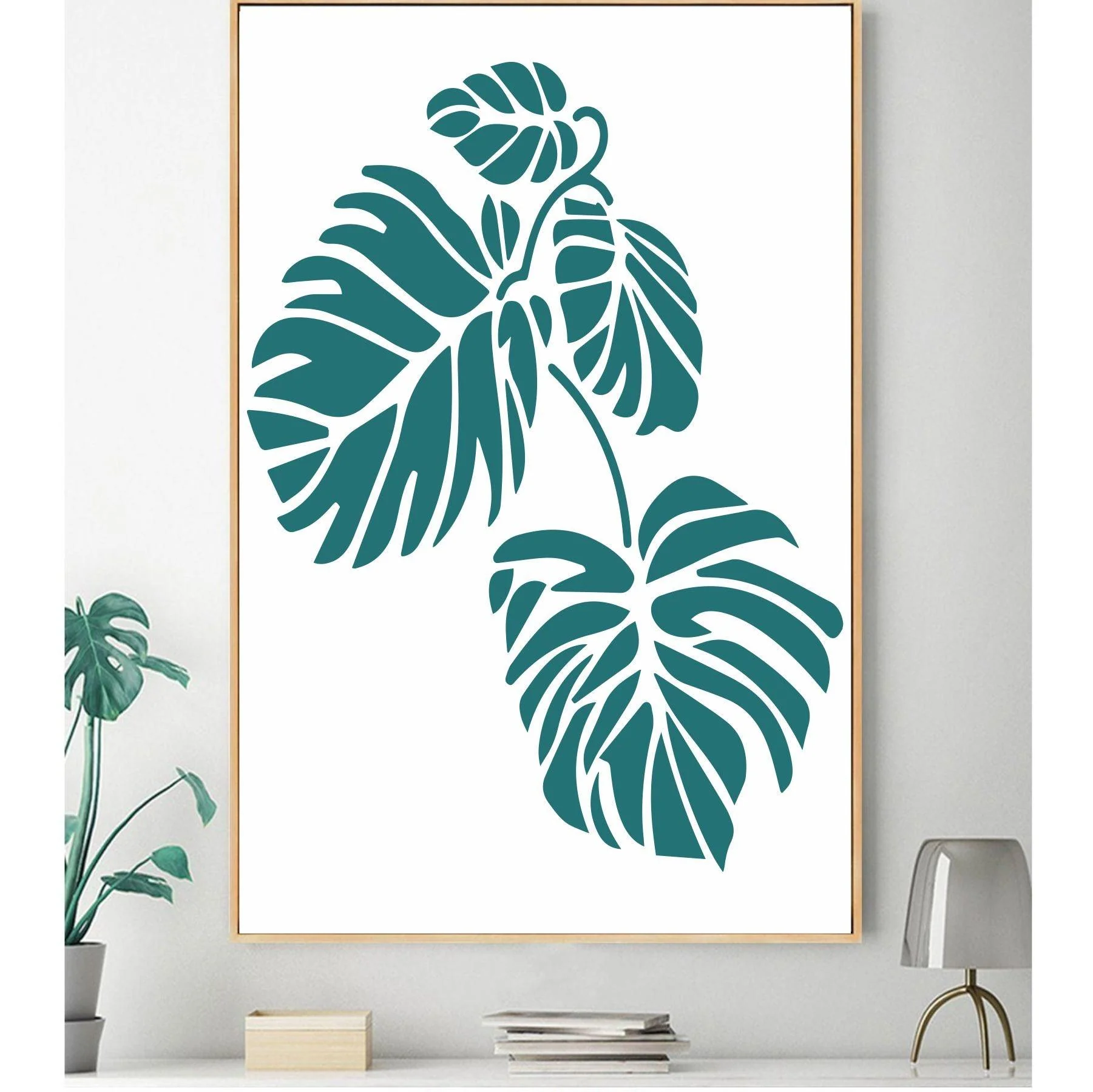 leaf Reusable Stencil For Canvas And Wall Painting.ID#176 - Image 3
