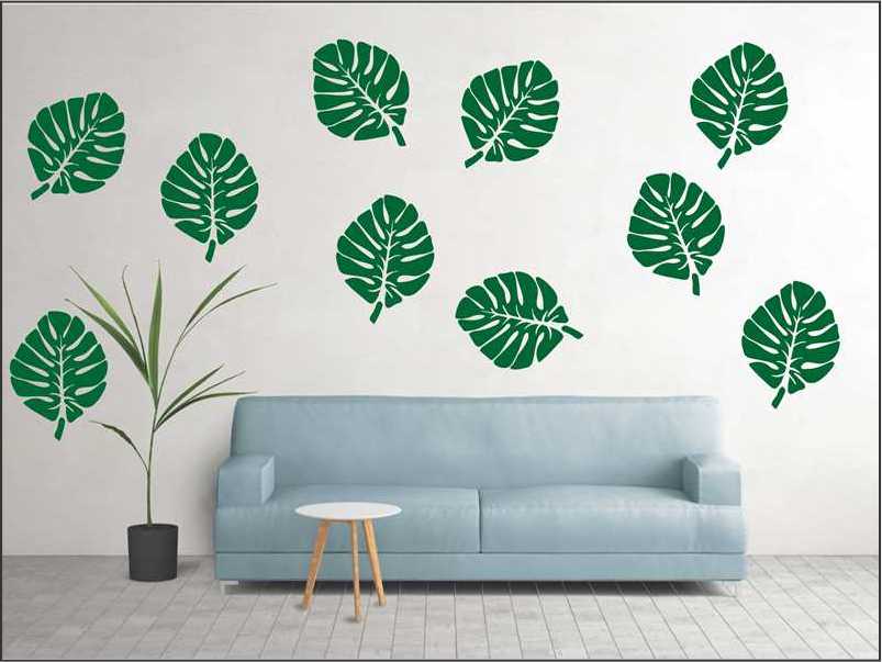 Leaf Reusable Stencil For Canvas And Wall Painting.ID#174 - Image 7