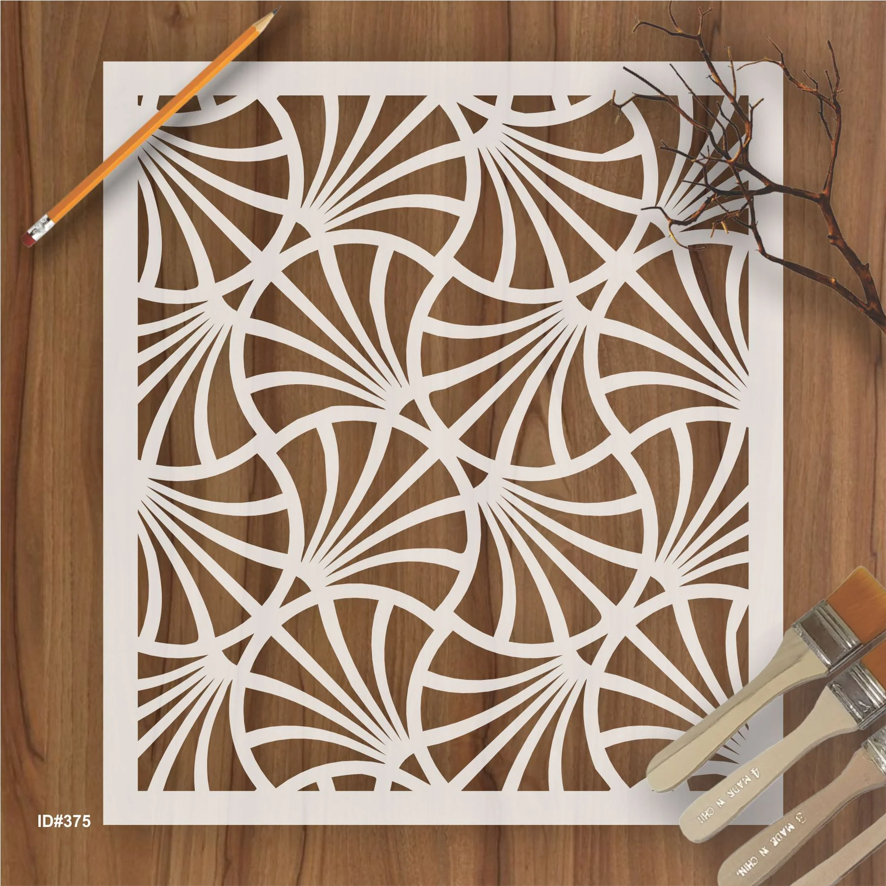 Leaves Pattren Stencil Reusable Stencil For Canvas And Wall Painting.ID #375