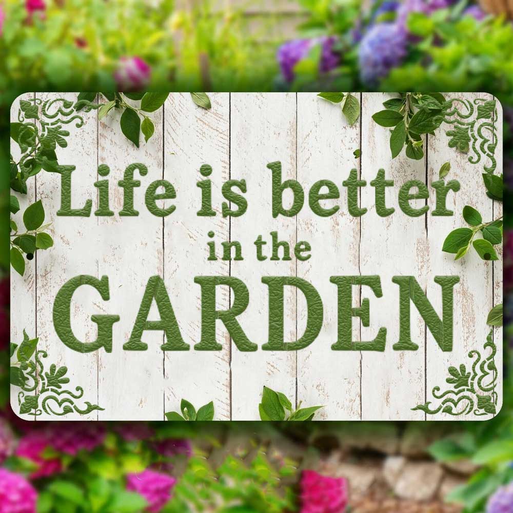 Life is Better in the Garden Stencil for Walls, Pots & Outdoor Decor – Garden Quote Design – ID# 786 - Image 7