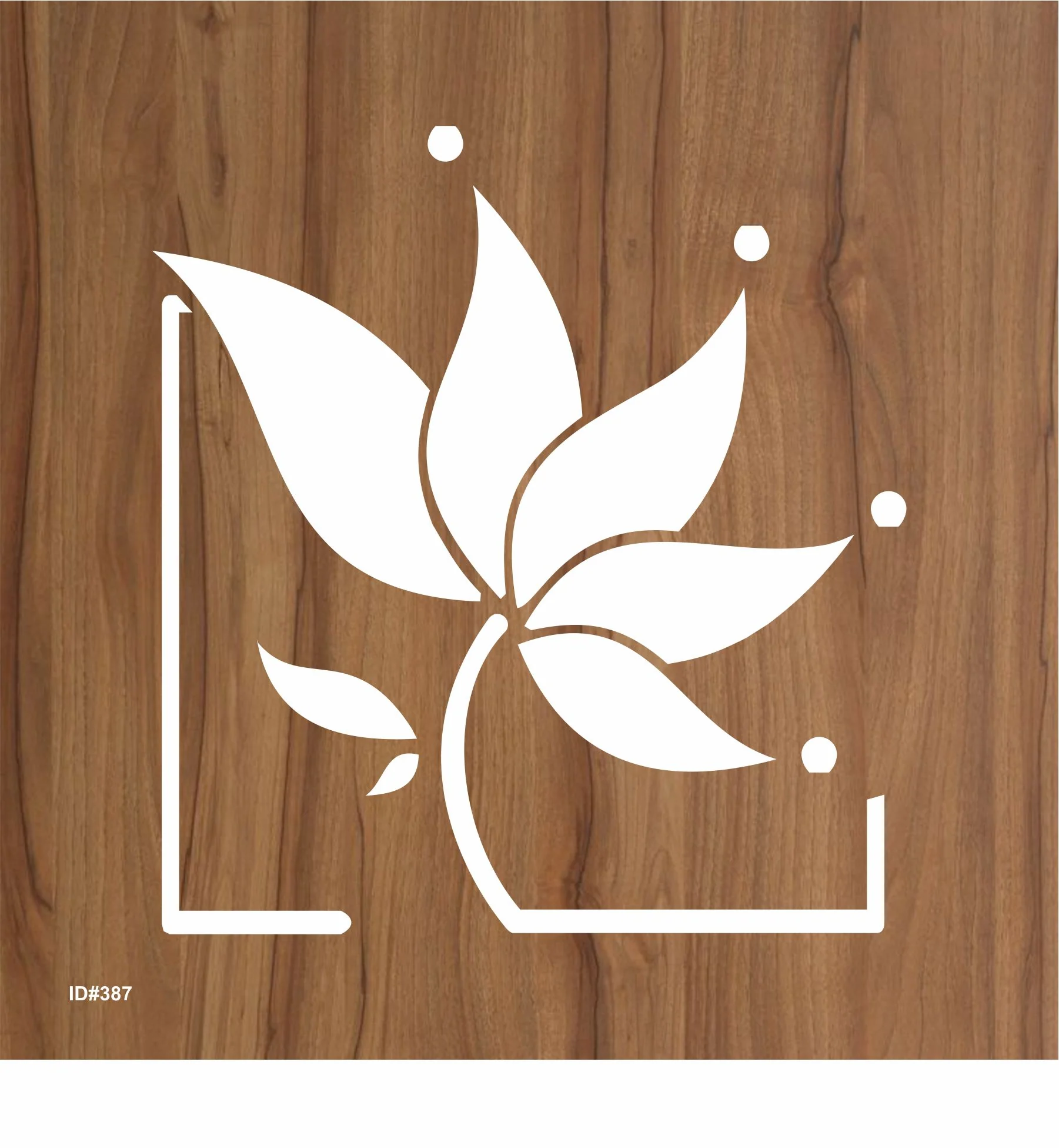 Lily Flower Reusable Stencil For Canvas And Wall Painting.ID #387 - Image 2