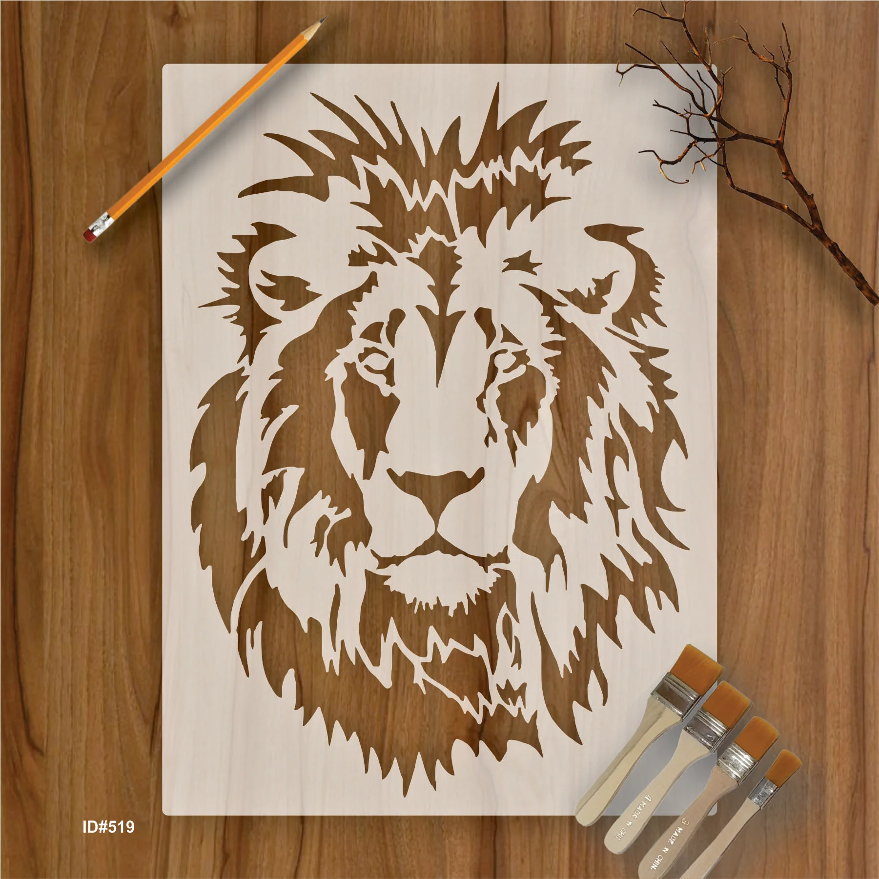 Lion Face Stencil Used for Canvas and Wall Painting Scrapbooking Stamping Embossing Album Paper Card Templatel. ID #519