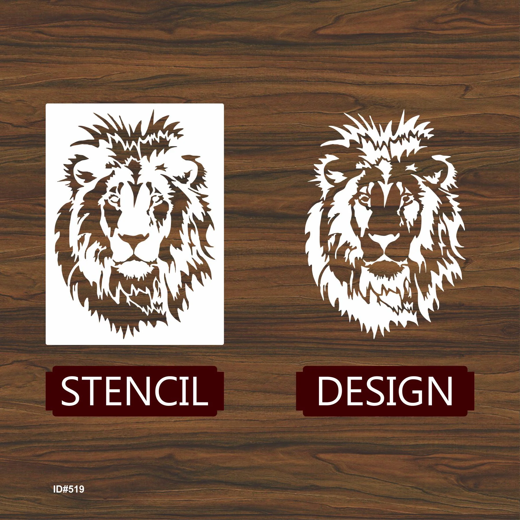 Lion Face Stencil Used for Canvas and Wall Painting Scrapbooking Stamping Embossing Album Paper Card Templatel. ID #519 - Image 3