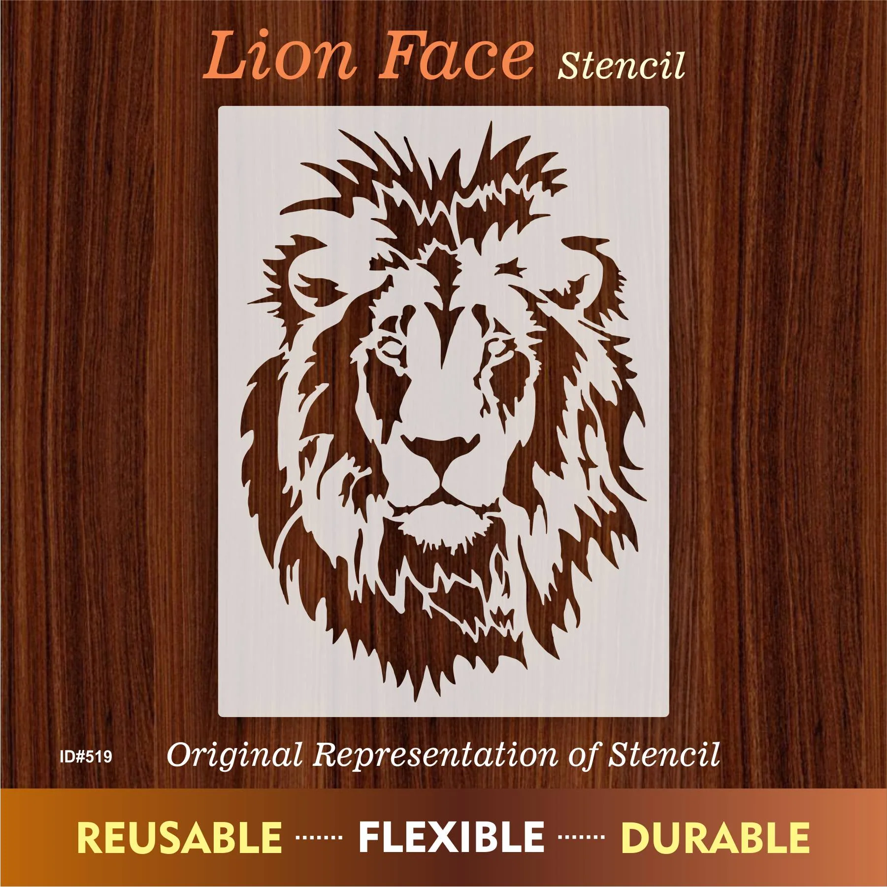 Lion Face Stencil Used for Canvas and Wall Painting Scrapbooking Stamping Embossing Album Paper Card Templatel. ID #519 - Image 6