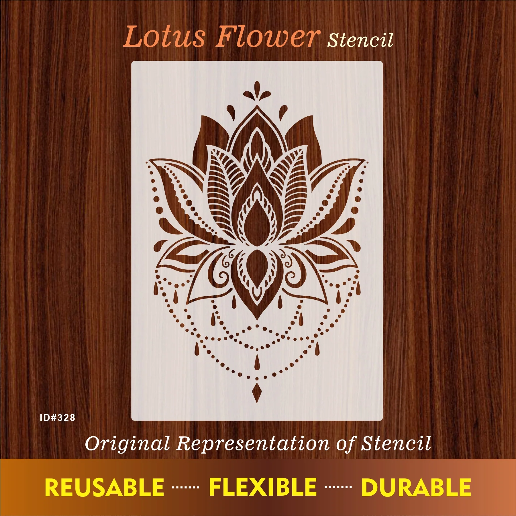 Lotus Flower Stencil Wall Painting Scrapbook Coloring Embossing Album Decorative Paper Card Template.ID#328 - Image 7