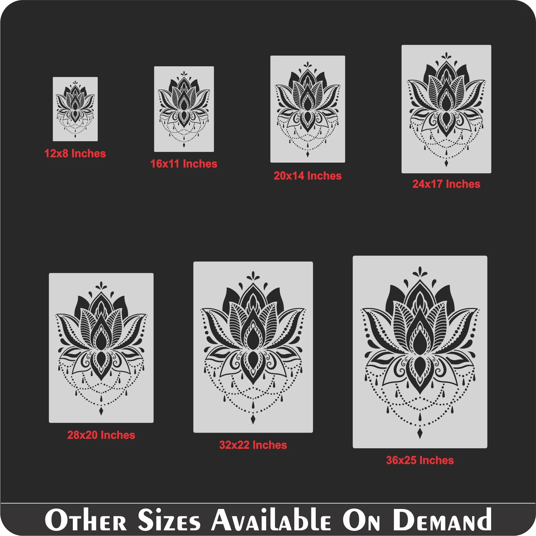 Lotus Flower Stencil Wall Painting Scrapbook Coloring Embossing Album Decorative Paper Card Template.ID#328 - Image 8