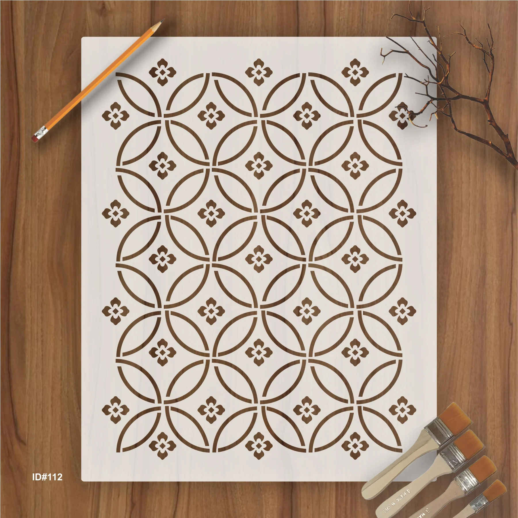 Louie Flower Pattern Stencil Painting Scrapbook Coloring Embossing Album Decorative Card Template. ID #112
