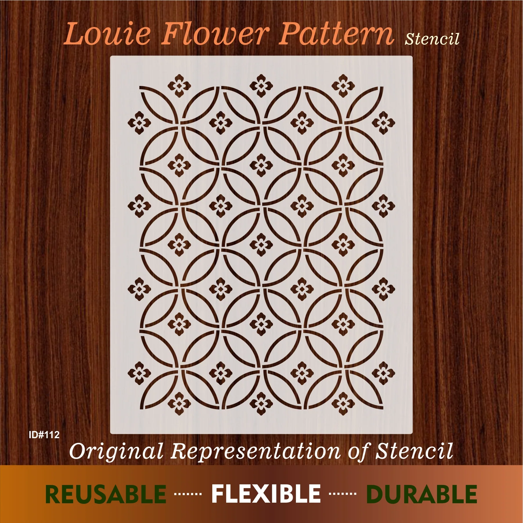 Louie Flower Pattern Stencil Painting Scrapbook Coloring Embossing Album Decorative Card Template. ID #112 - Image 10