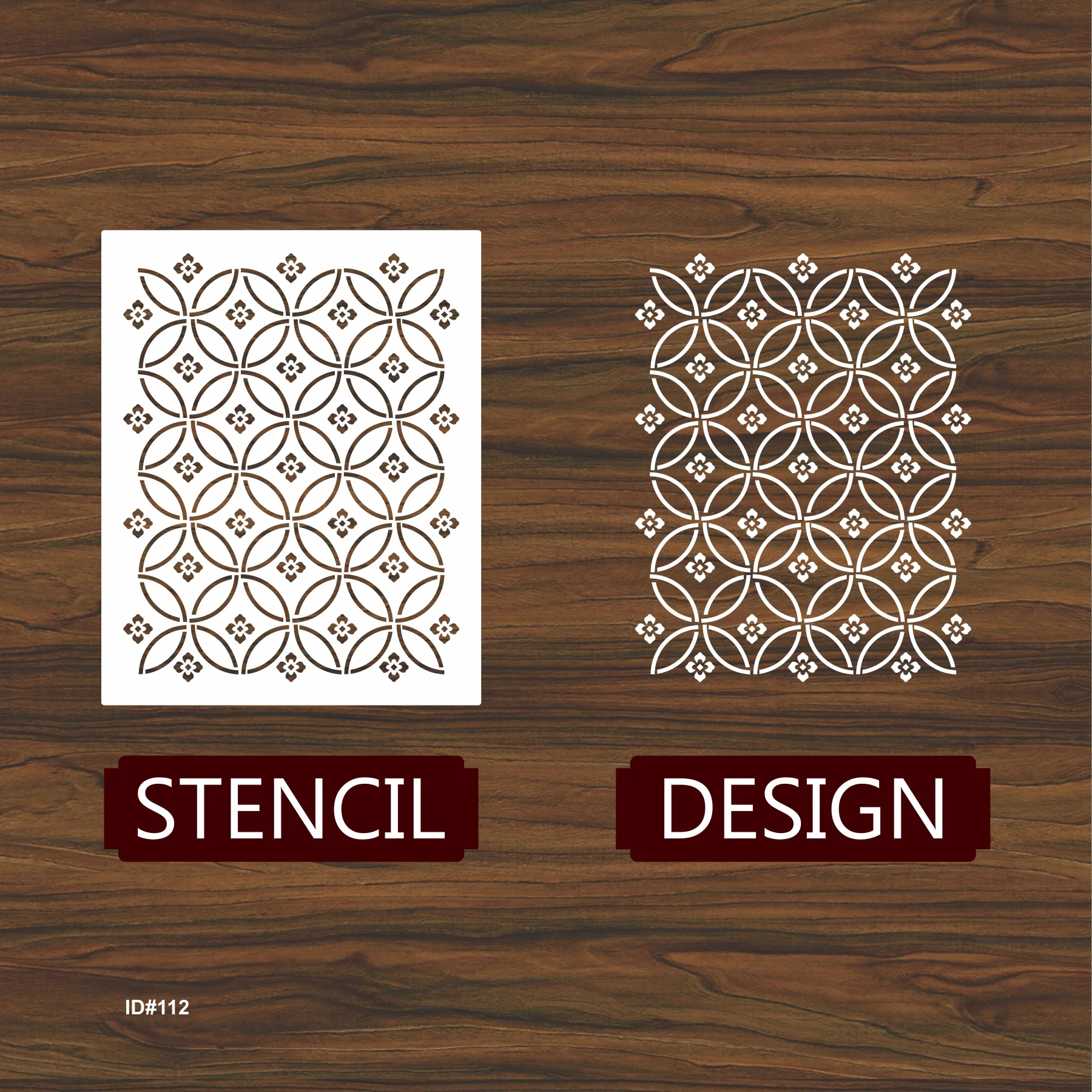 Louie Flower Pattern Stencil Painting Scrapbook Coloring Embossing Album Decorative Card Template. ID #112 - Image 3