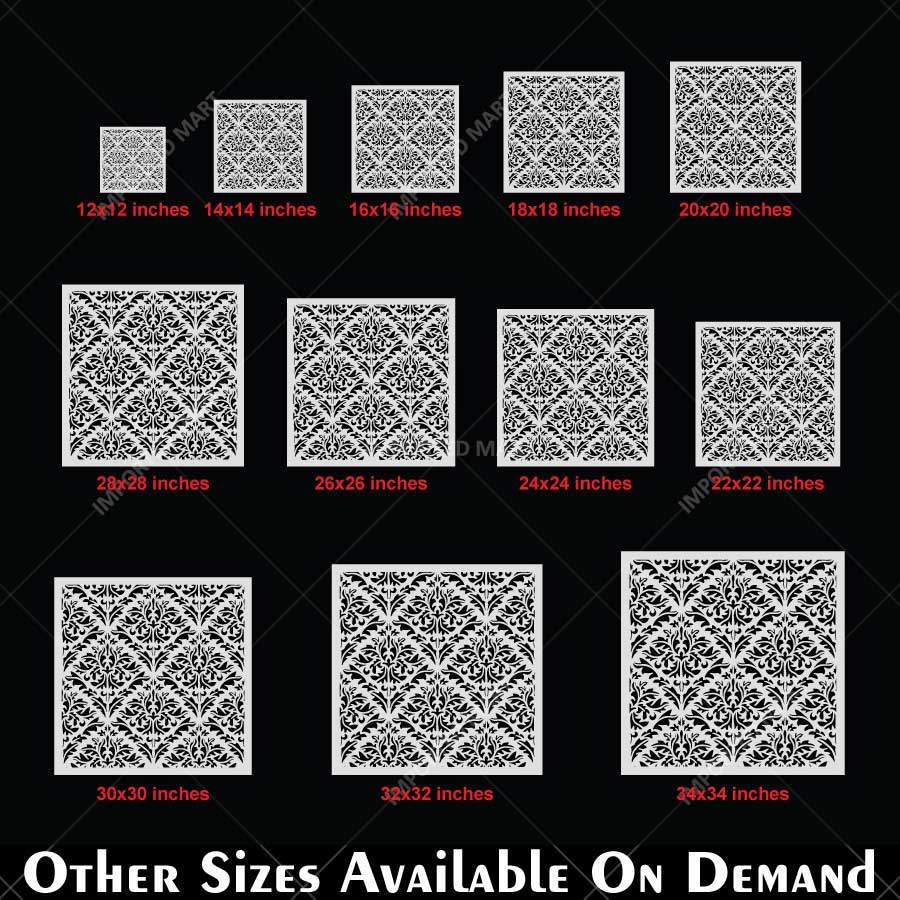 Majestic Heritage Damask Pattern Stencil for Wall, Furniture & Floor Art – Vintage Royal Design – ID# 762 - Image 5