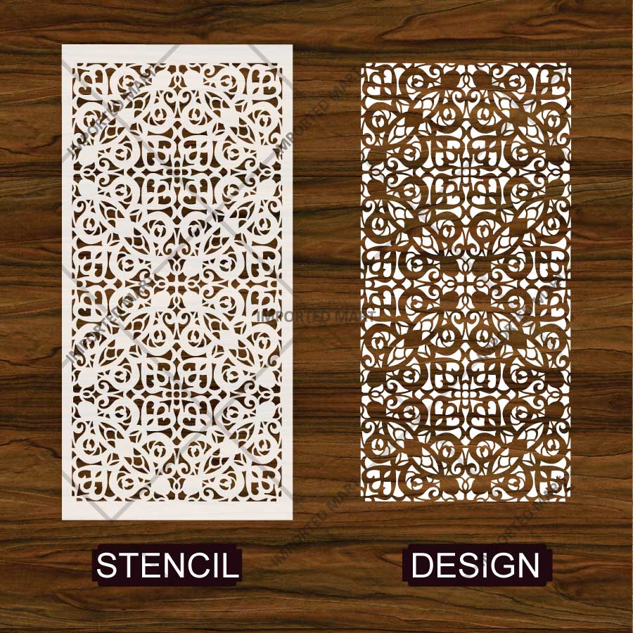 Majestic Moorish Lattice Wall Stencil for Furniture, Tiles & Wood Art – Islamic Geometric Pattern – ID# 736 - Image 4
