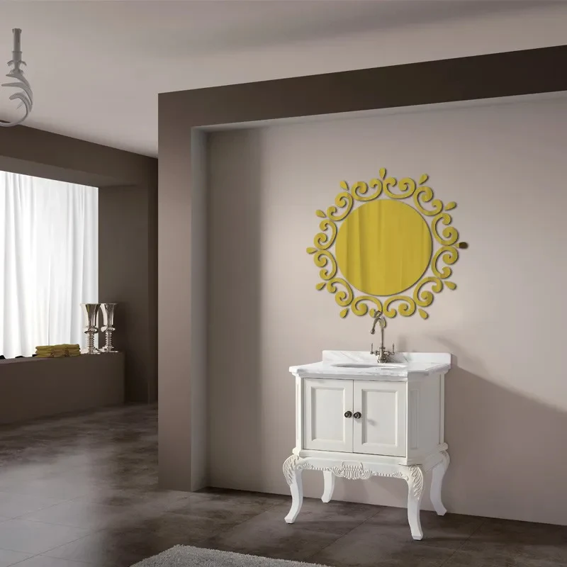 Makeup Mirror 3D Mirror Sticker Acrylic Home Decoration for Kids Rooms Bathroom Bedroom Art Mural Self-adhesive Wall Stickers - Image 5
