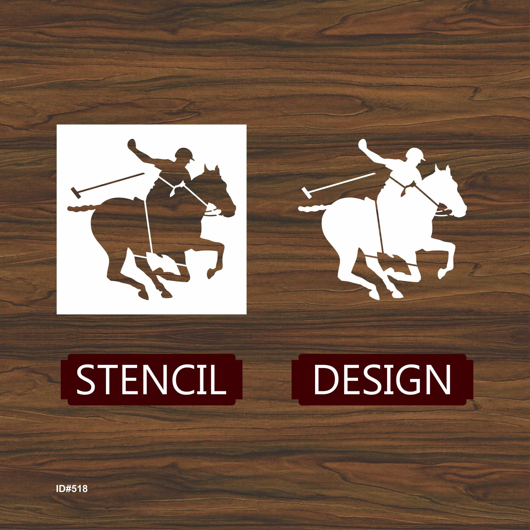 Man on Horse Stencil Used for Canvas and Wall Painting Scrapbooking Stamping Embossing Album Paper Card Template. ID #518 - Image 3