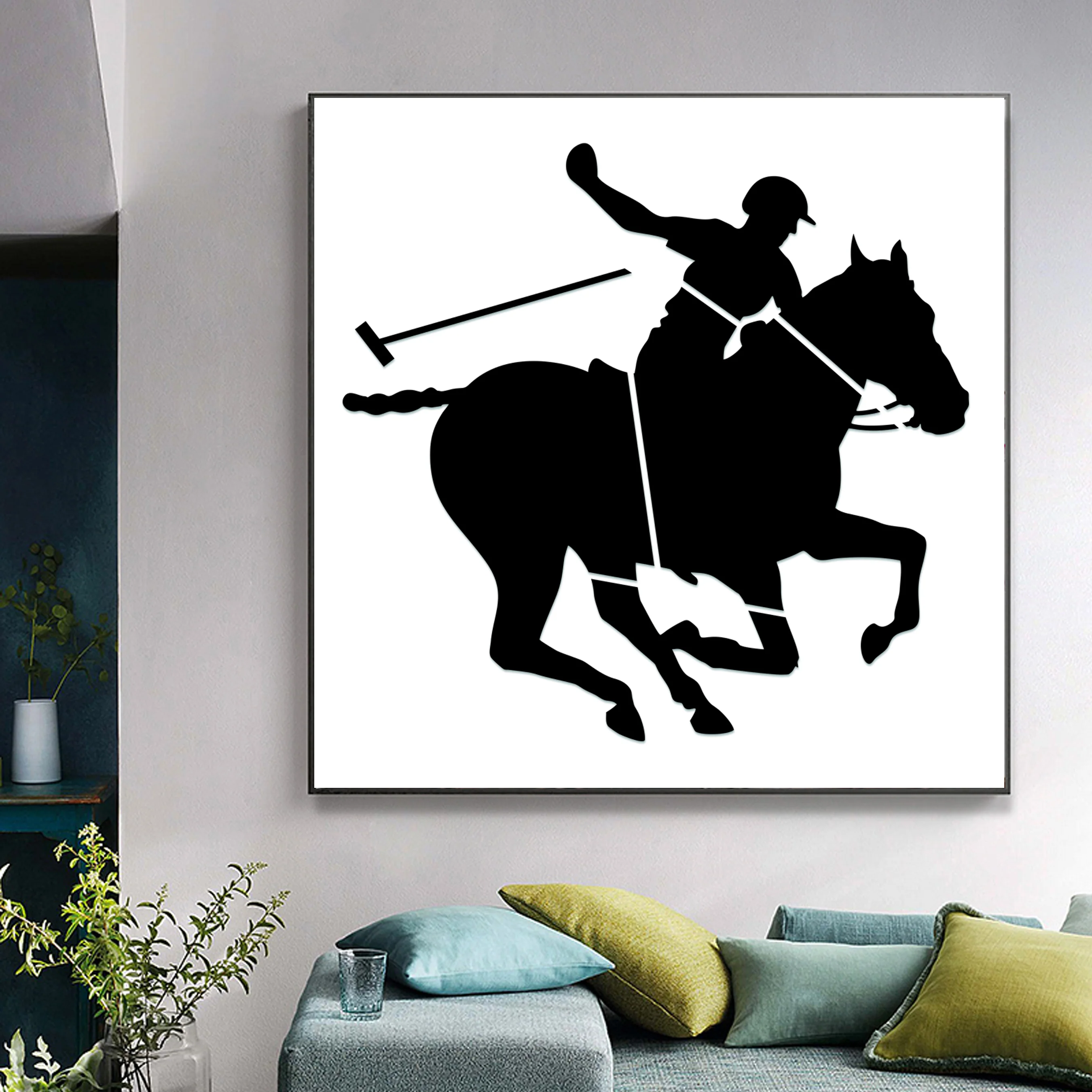 Man on Horse Stencil Used for Canvas and Wall Painting Scrapbooking Stamping Embossing Album Paper Card Template. ID #518 - Image 4