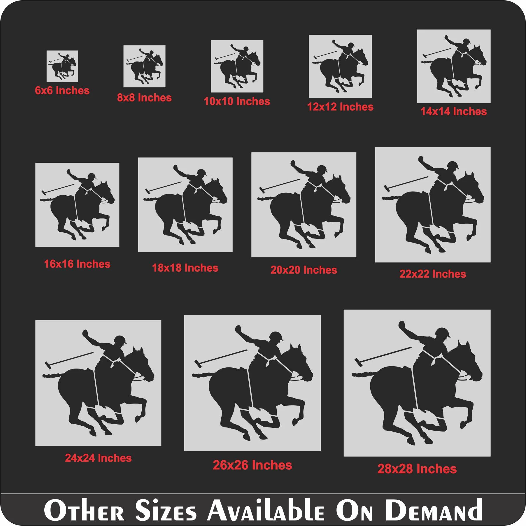 Man on Horse Stencil Used for Canvas and Wall Painting Scrapbooking Stamping Embossing Album Paper Card Template. ID #518 - Image 7