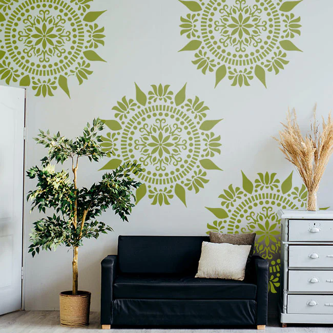 Mandala Art Reusable Stencil for Canvas and wall painting.ID#44 - Image 4