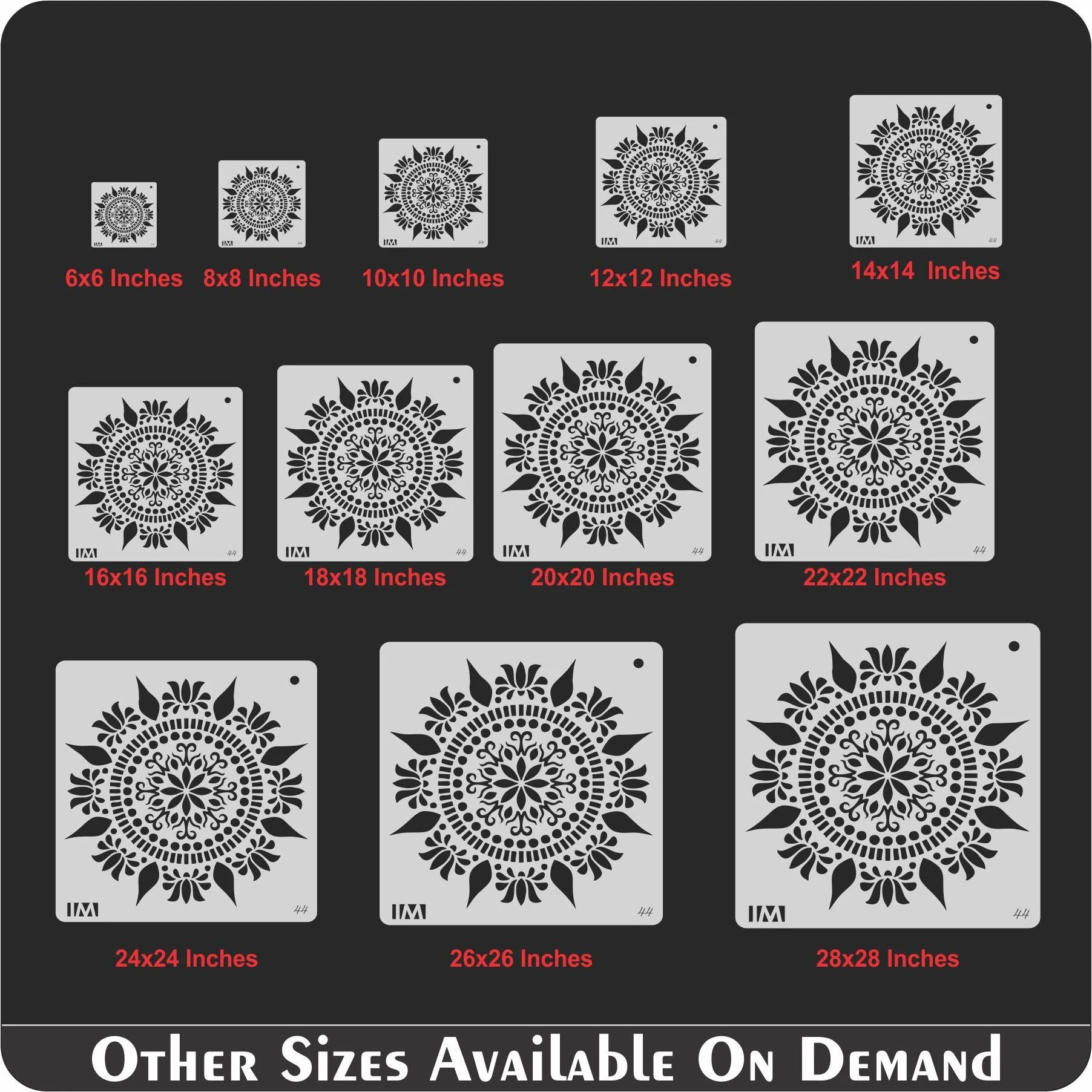 Mandala Art Reusable Stencil for Canvas and wall painting.ID#44 - Image 6