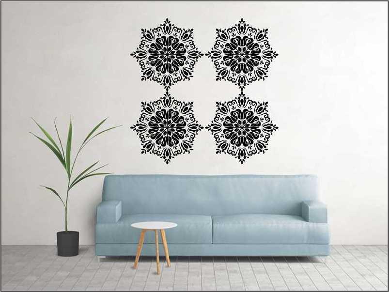 Mandala Art Reusable Stencil for Canvas and wall painting.ID#88 - Image 2