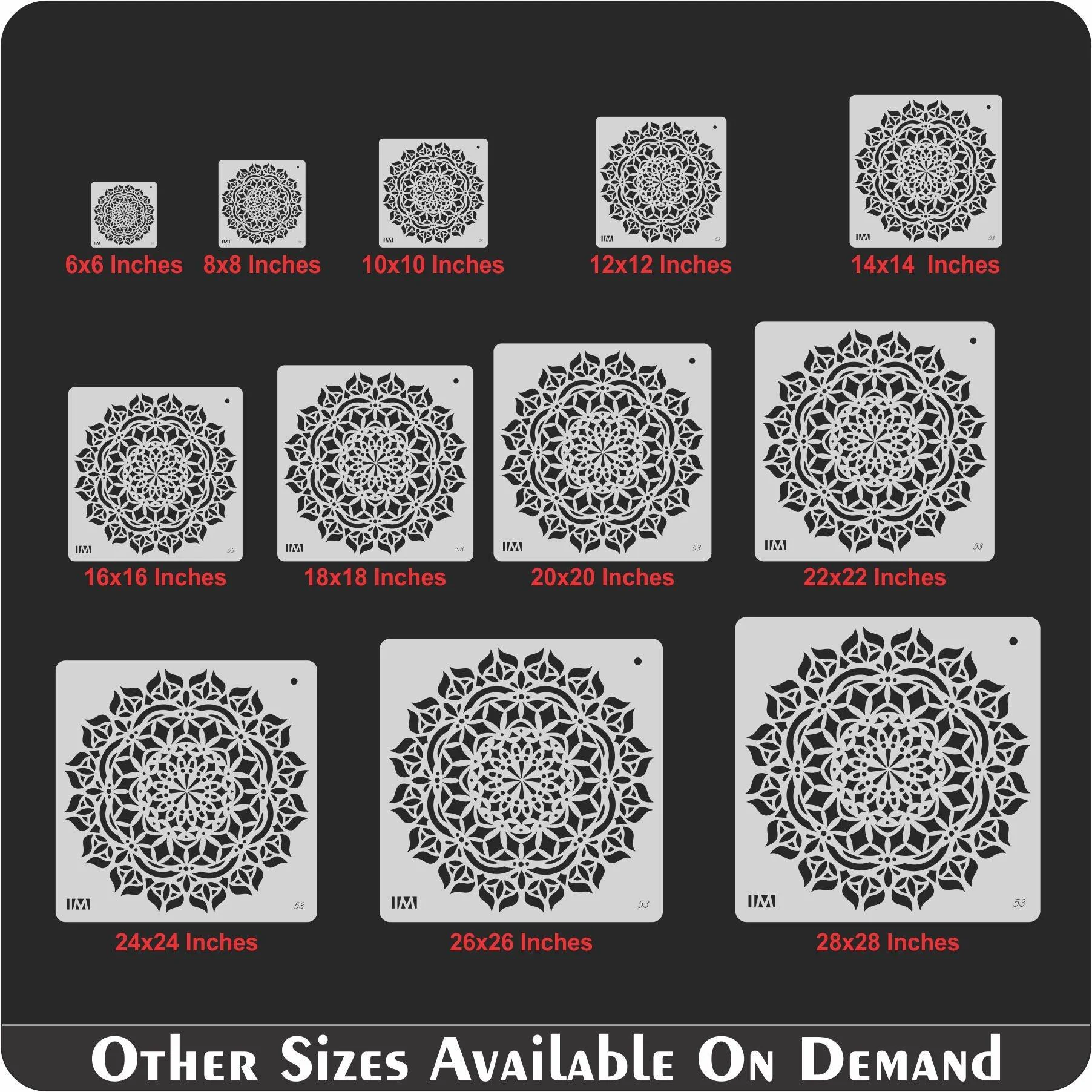 Mandala Art Reusable Stencil for Canvas and wall painting.ID#53 - Image 7