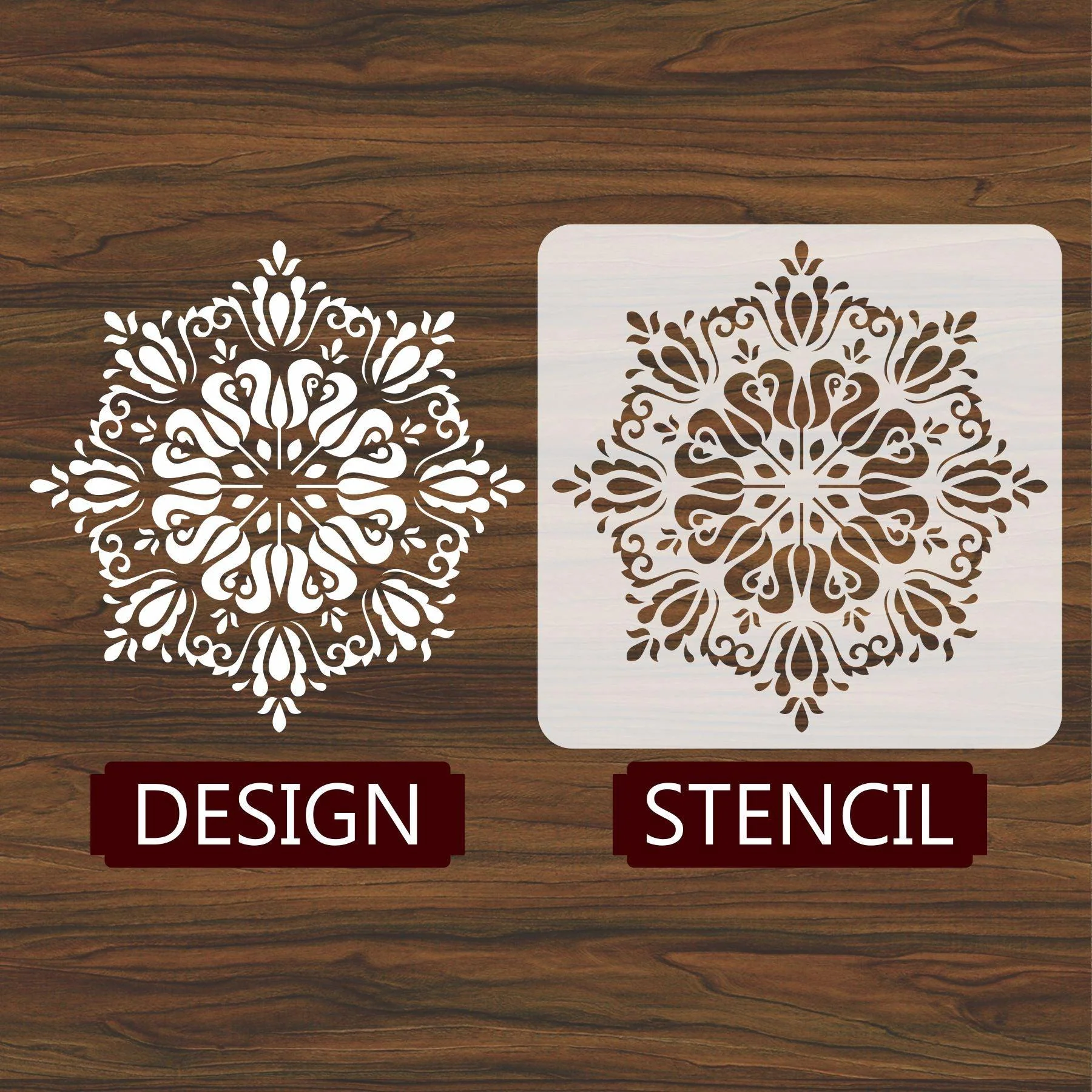 Mandala Art Reusable Stencil for Canvas and wall painting.ID#88 - Image 3