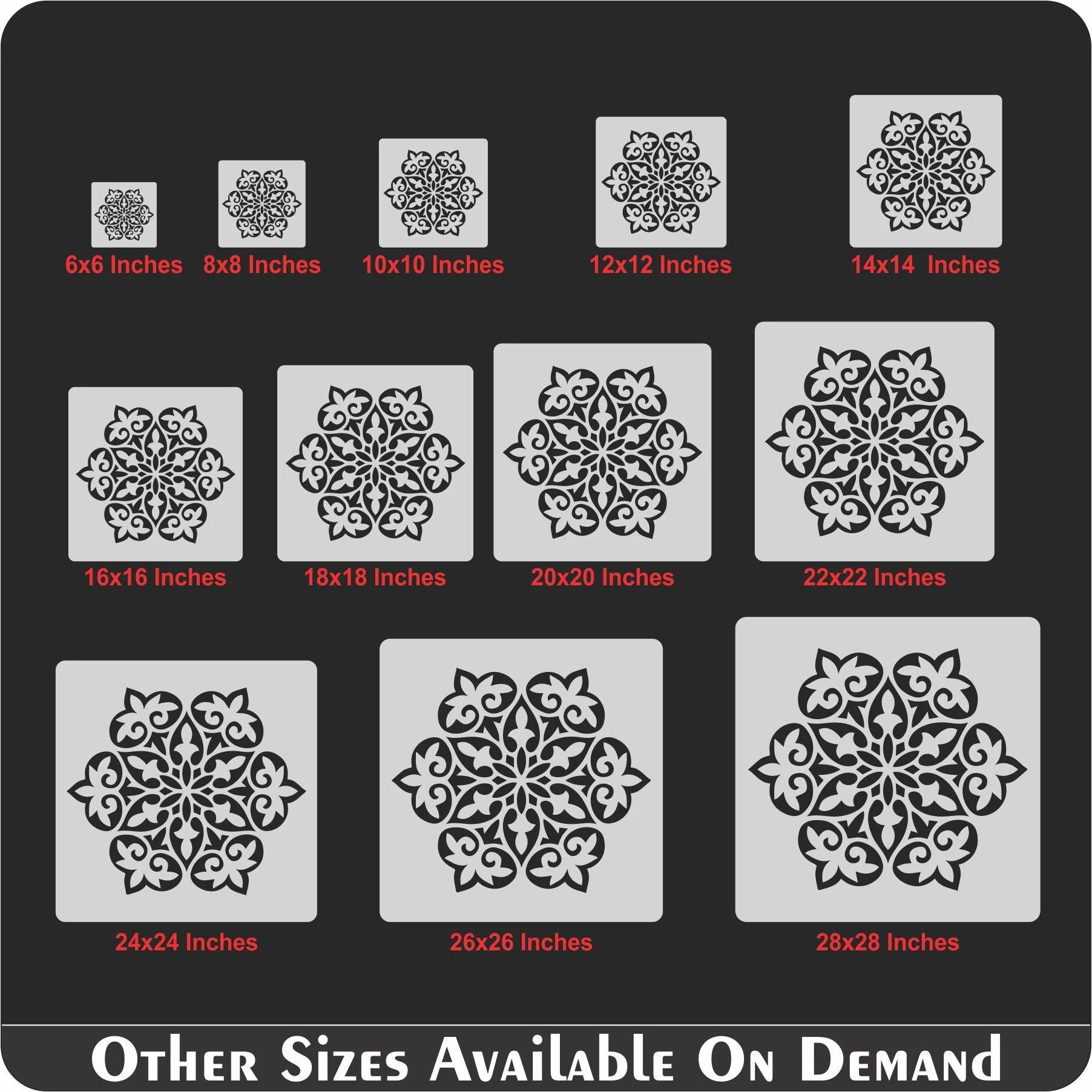 Mandala  Art Reusable Stencil for Canvas and wall painting.ID#51 - Image 6
