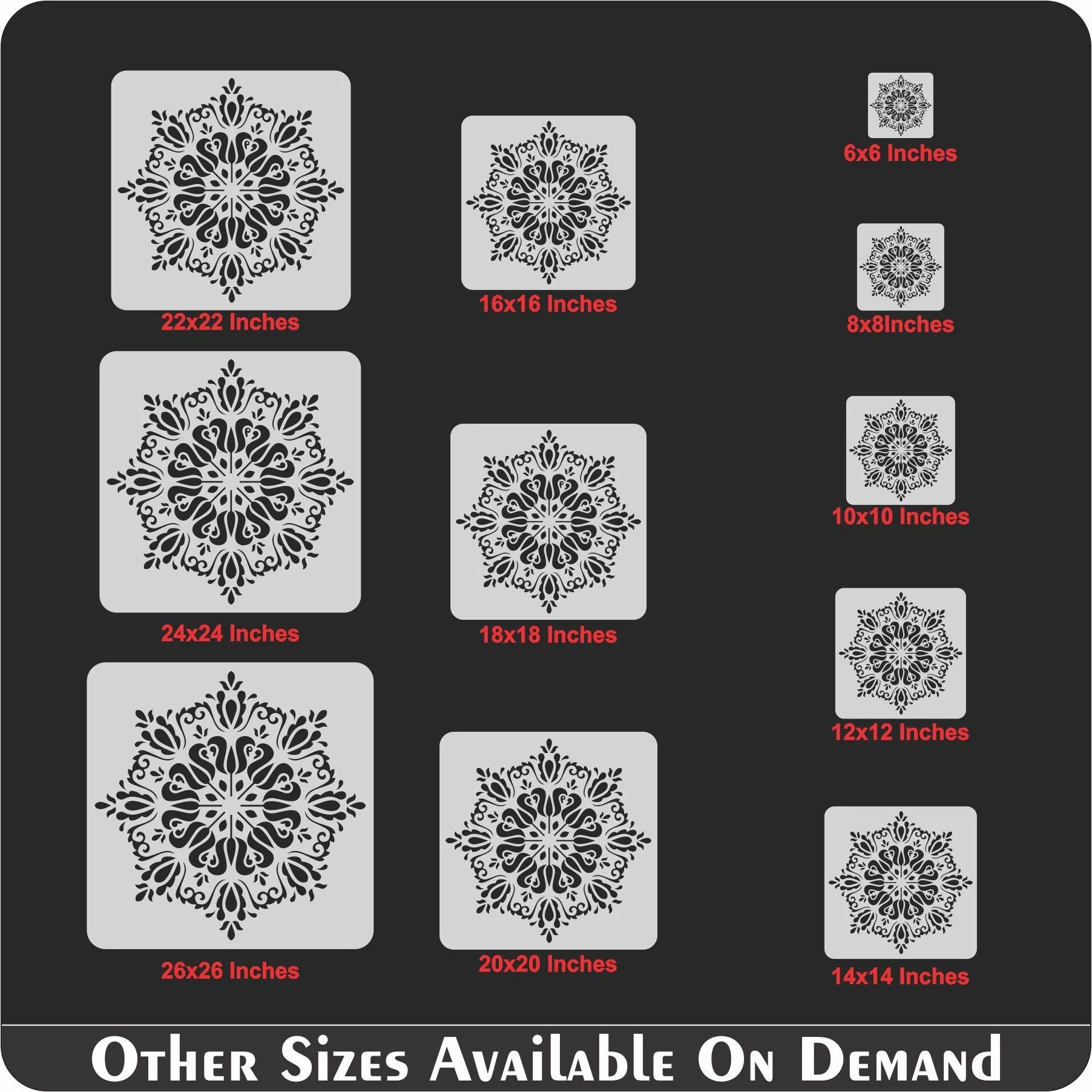 Mandala Art Reusable Stencil for Canvas and wall painting.ID#88 - Image 5