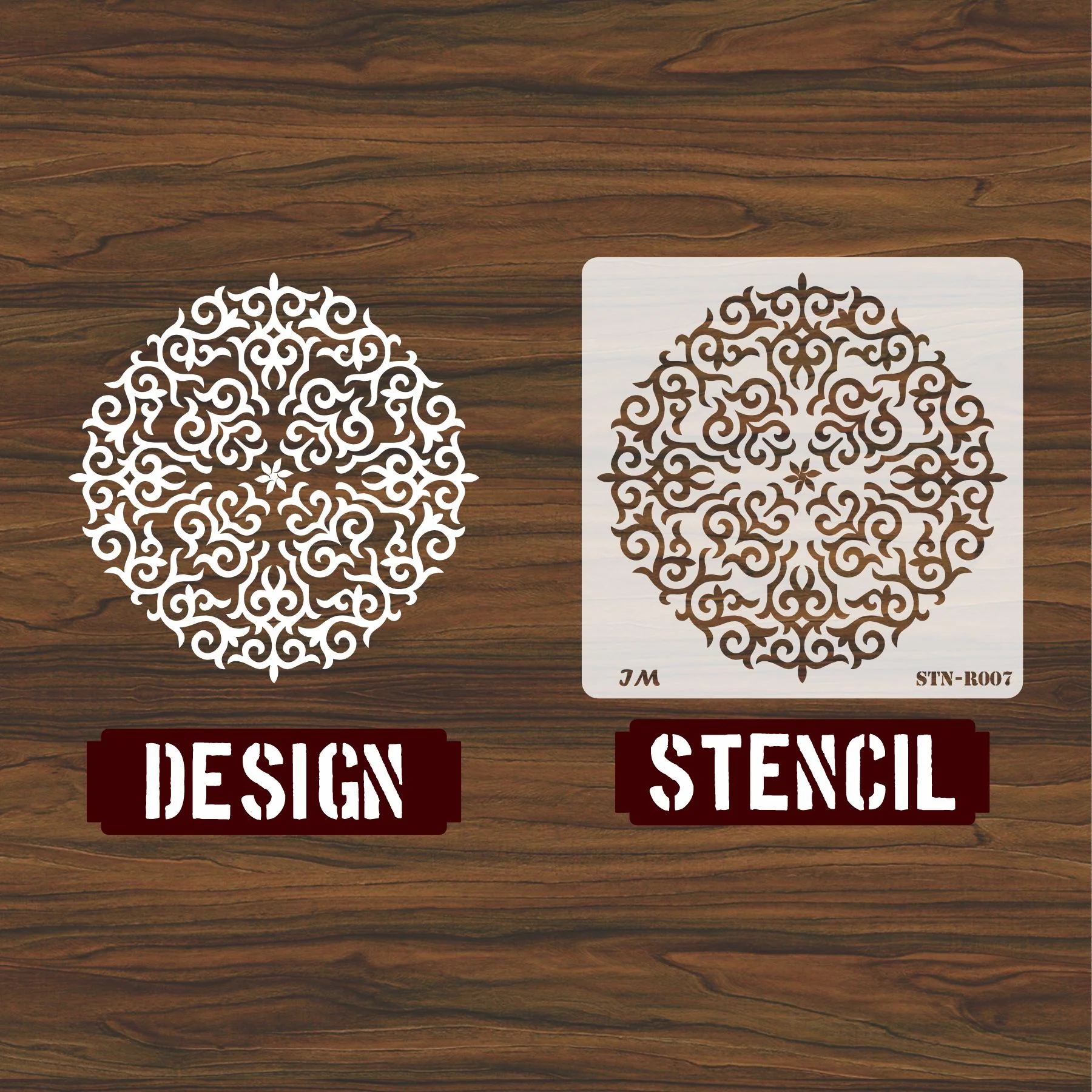 Mandala Art Reusable Stencil For Canvas And Wall Painting.ID #07 - Image 3