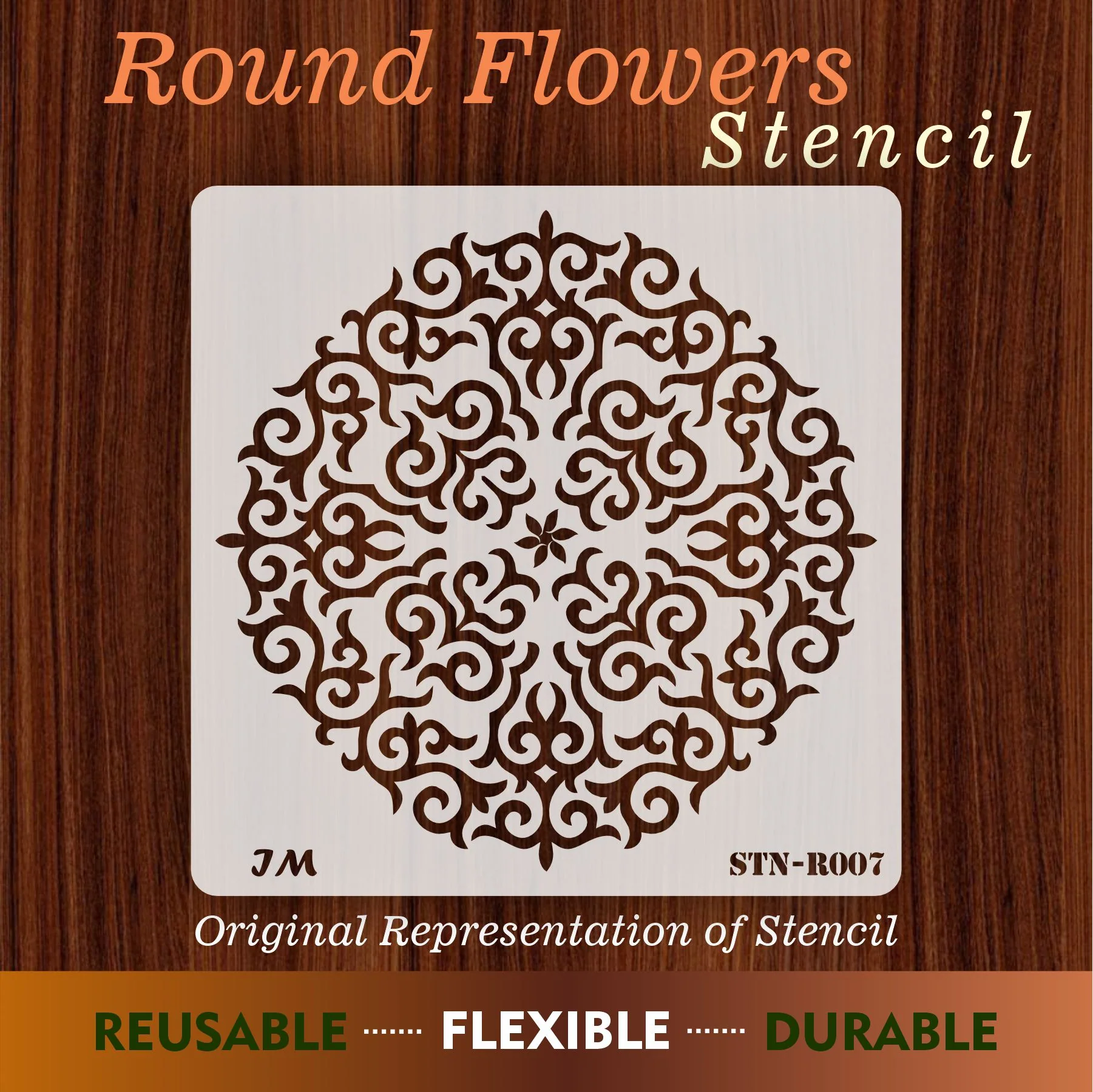 Mandala Art Reusable Stencil For Canvas And Wall Painting.ID #07 - Image 4