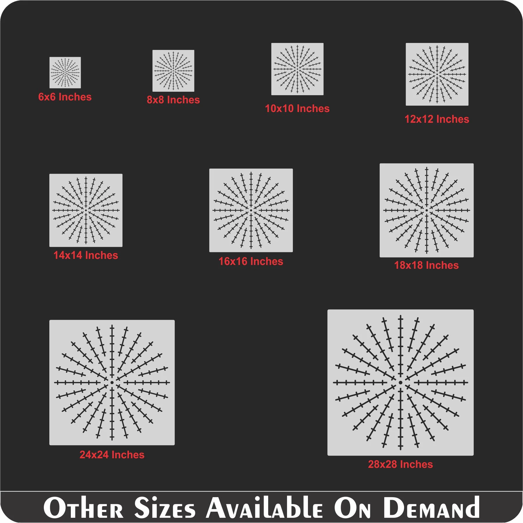 Geometric line pattern stencil Tools for DIY Craft Furniture Wood Canvas Rocks Fabric Wall Art. ID #587 - Image 5