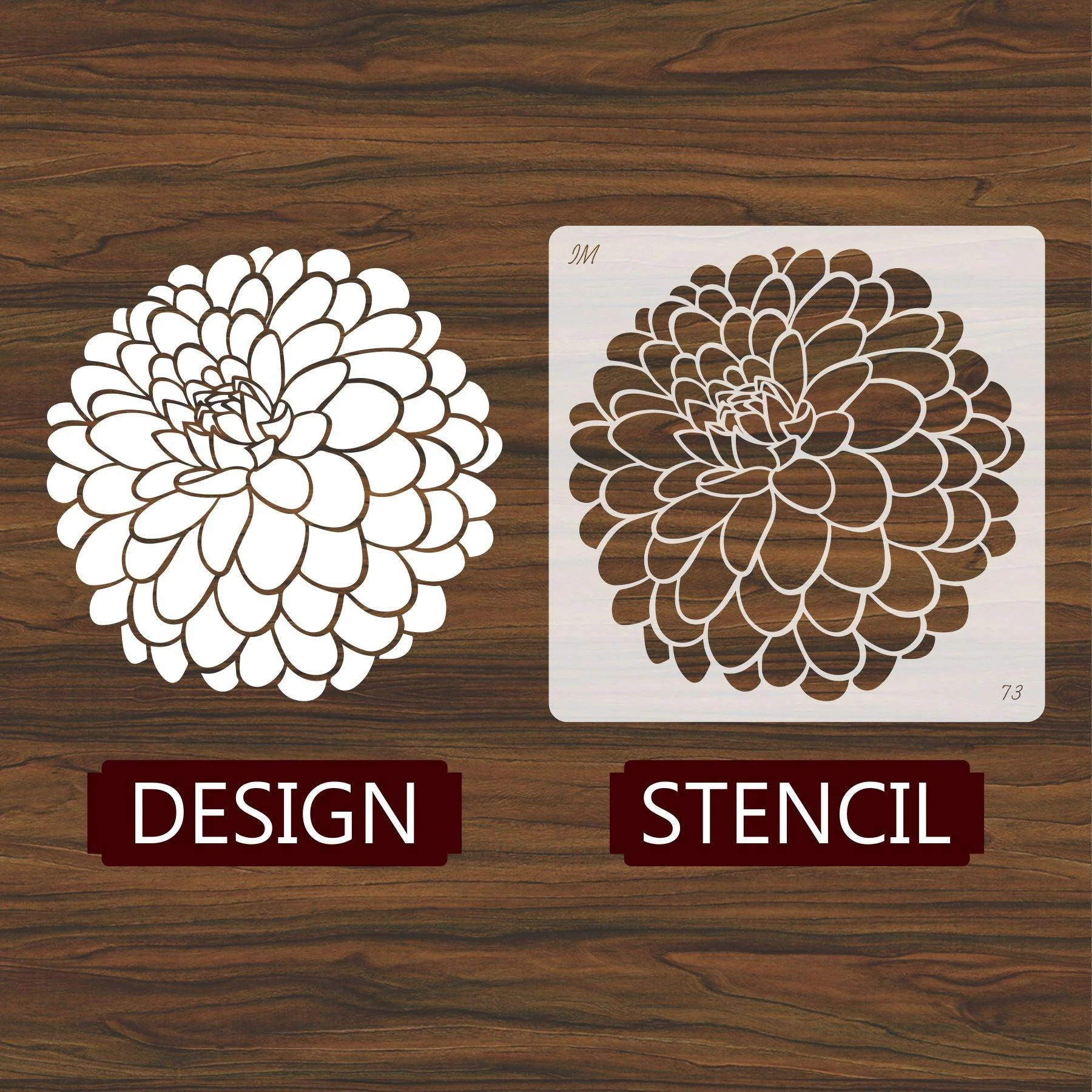 Mandala Flower Reusable Stencil for Canvas and wall painting.ID#73 - Image 2