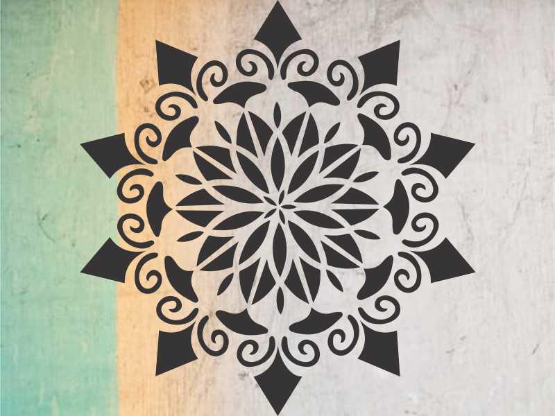 Mandala Flower Reusable Stencil For Canvas And Wall Painting.ID#146 - Image 6