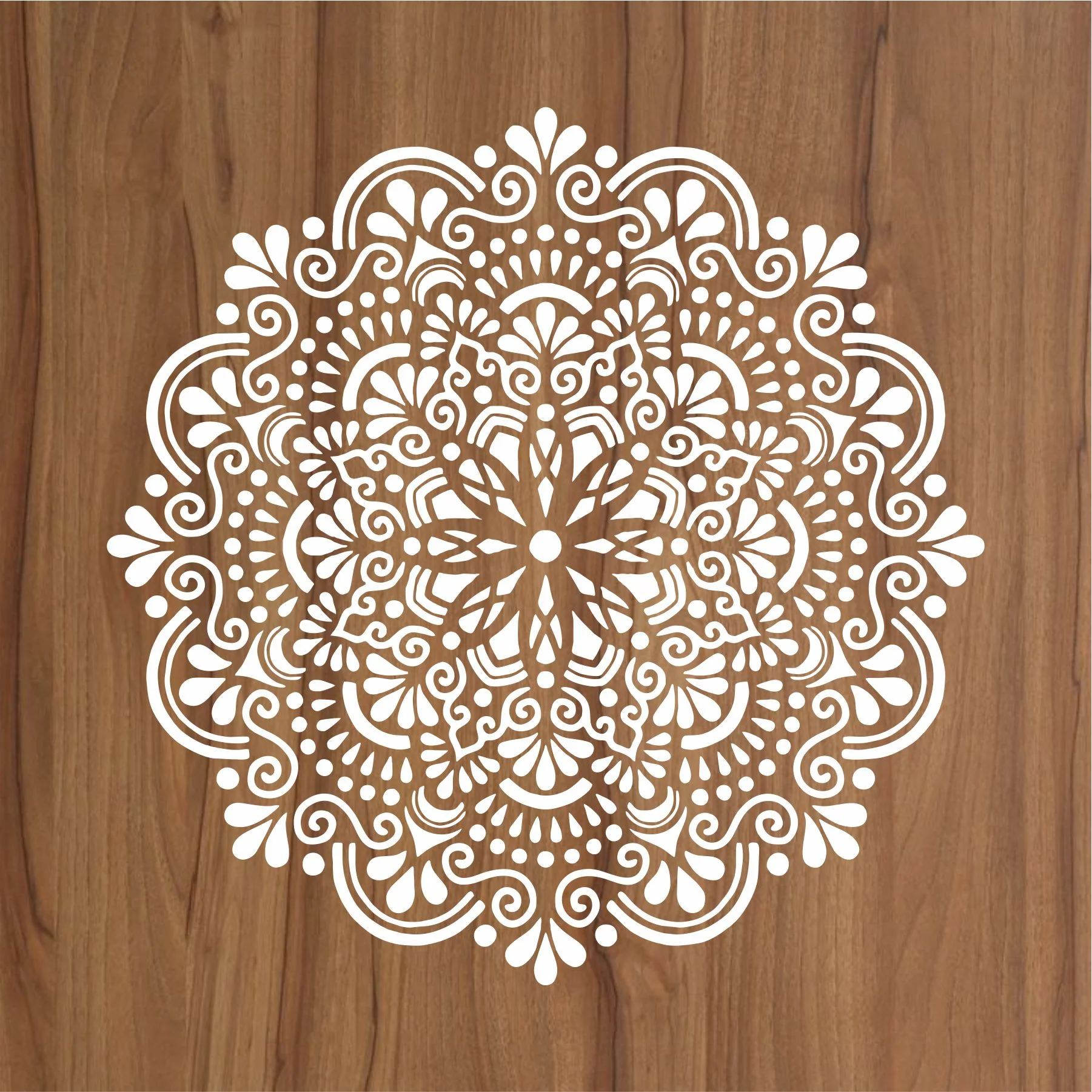 Folk art Mandala Flower Reusable Stencil For Canvas And Wall Painting.ID#322 - Image 2