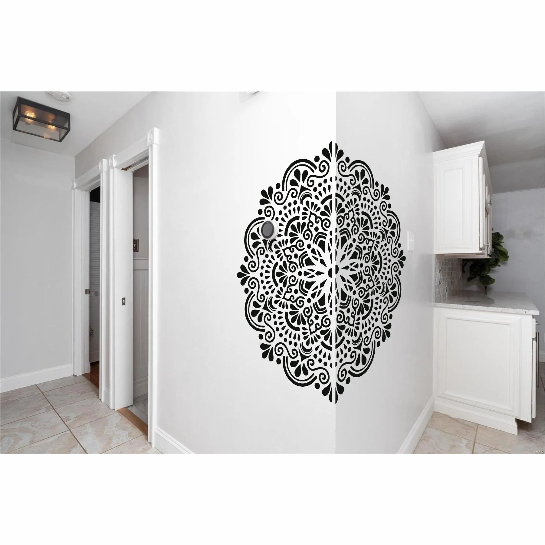 Folk art Mandala Flower Reusable Stencil For Canvas And Wall Painting.ID#322 - Image 3